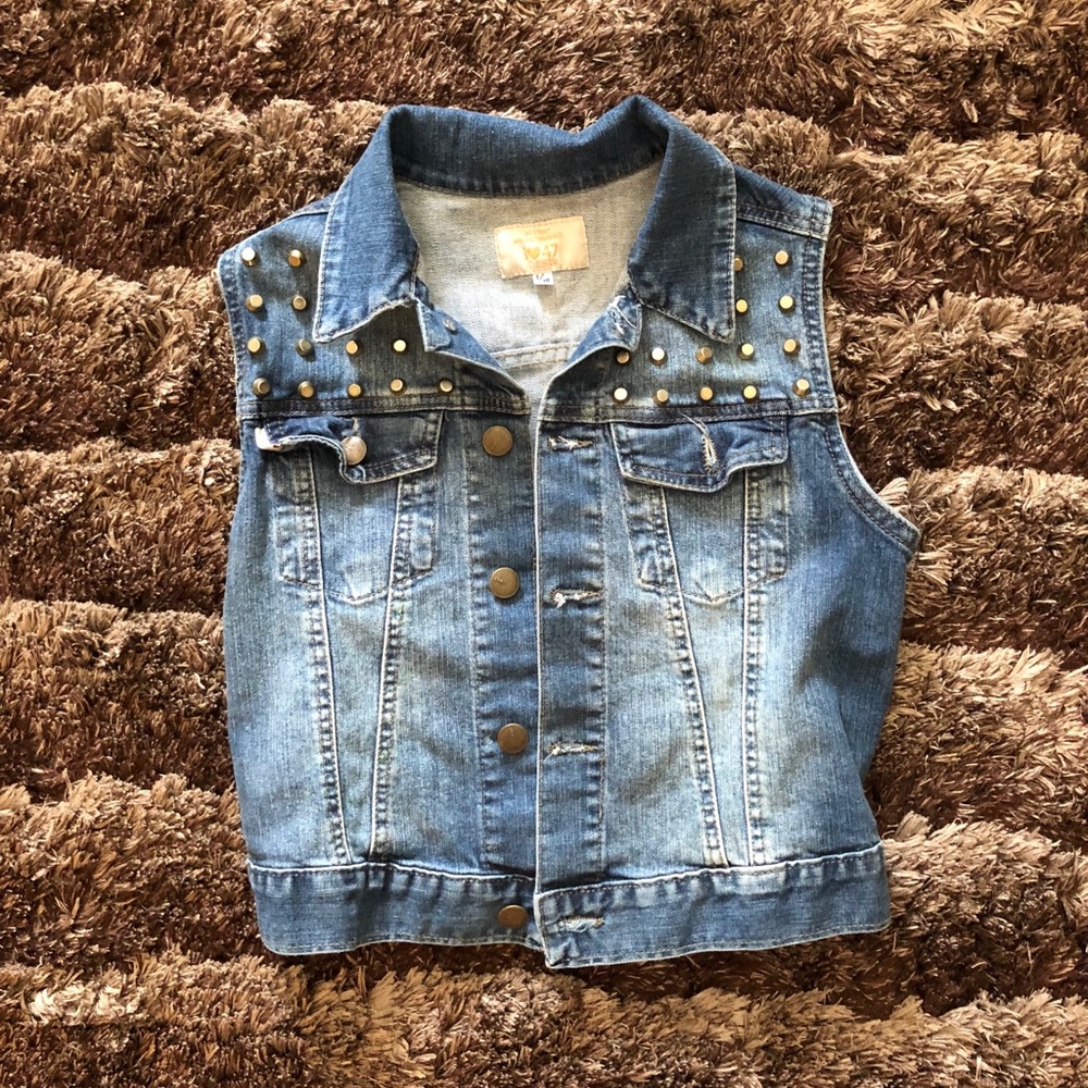 Jean studded jacket